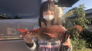錦江湾で船釣り 次女 初めて海へ出る フィイイイシュ よか日でしょう